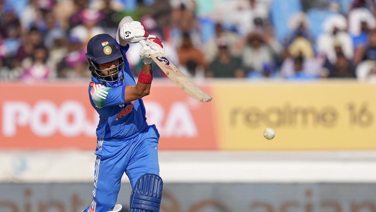 Rahul's Masterclass Propels India to Formidable 285 in Rajkot Clash